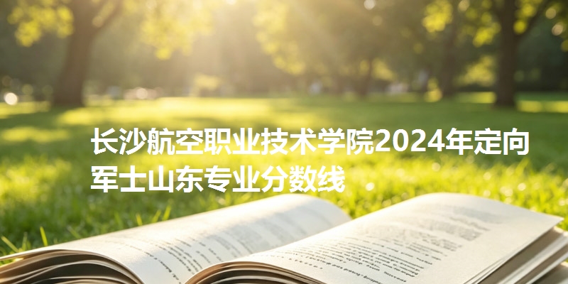 长沙航空职业技术学院2024年定向军士山东专业分数线