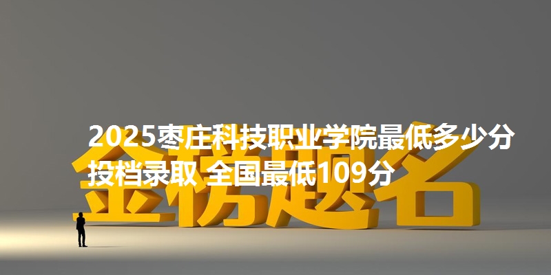 2025枣庄科技职业学院最低多少分投档录取 全国最低109分