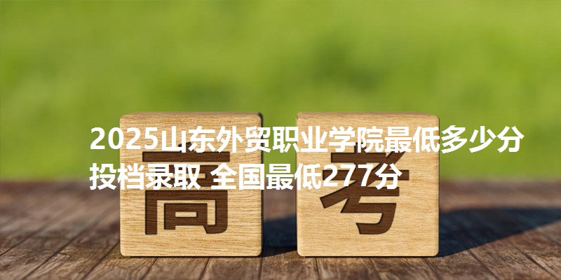 2025山东外贸职业学院最低多少分投档录取 全国最低277分