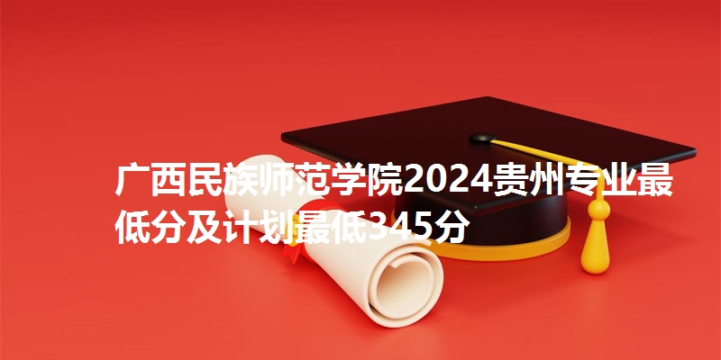 广西民族师范学院2024贵州专业最低分及计划最低345分