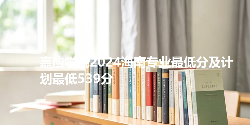 嘉应学院2024海南专业最低分及计划最低539分