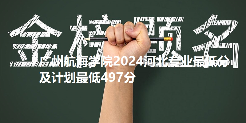 广州航海学院2024河北专业最低分及计划最低497分