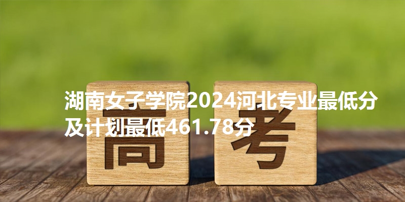 湖南女子学院2024河北专业最低分及计划最低461.78分