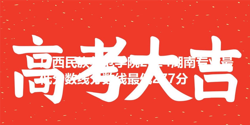 广西民族师范学院2024湖南专业最低分数线分数线最低277分