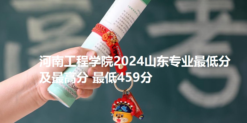 河南工程学院2024山东专业最低分及最高分 最低459分