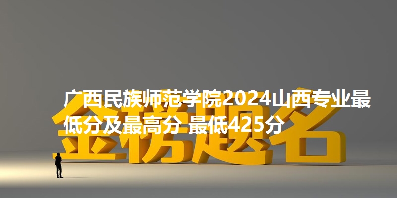 广西民族师范学院2024山西专业最低分及最高分 最低425分