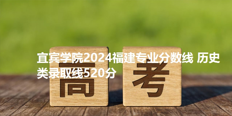 宜宾学院2024福建专业分数线 历史类录取线520分
