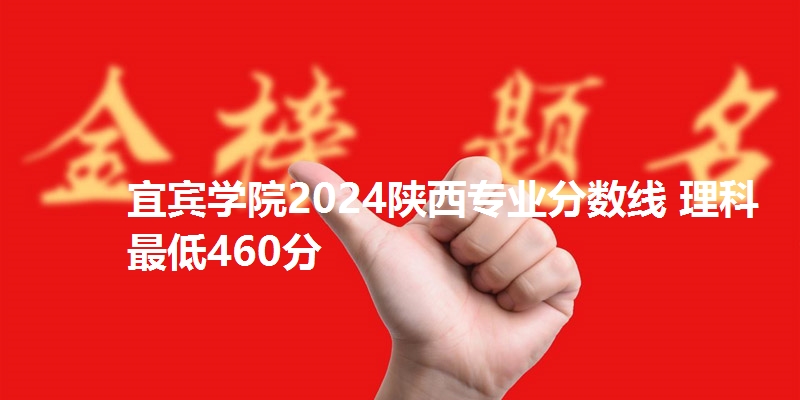宜宾学院2024陕西专业分数线 理科最低460分