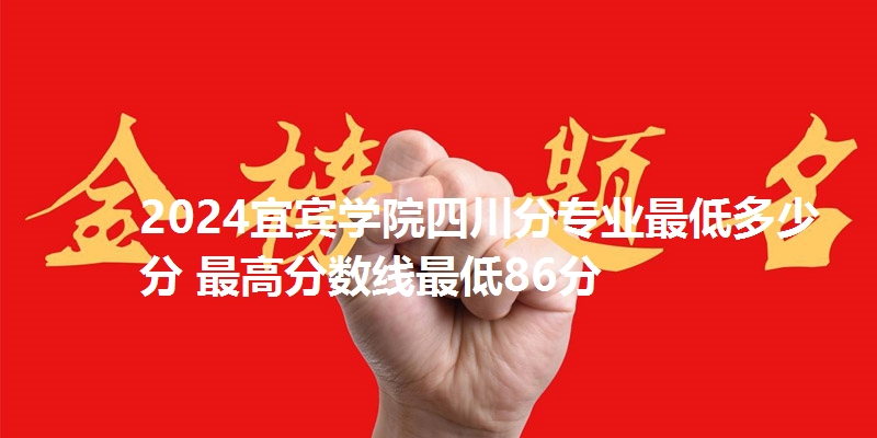 2024宜宾学院四川分专业最低多少分 最高分数线最低86分