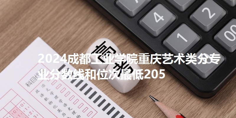 2024成都工业学院重庆艺术类分专业分数线和位次最低205