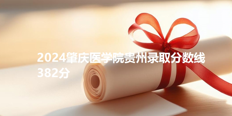 2024肇庆医学院贵州录取分数线382分