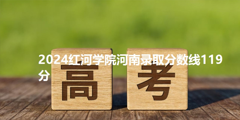 2024红河学院河南录取分数线119分