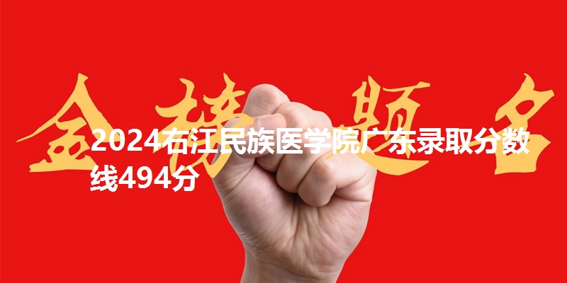 2024右江民族医学院广东录取分数线494分