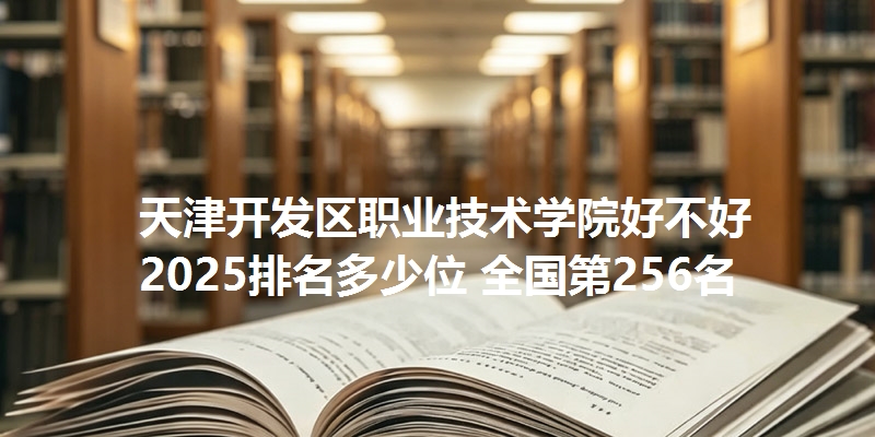 天津开发区职业技术学院好不好 2025排名多少位 全国第256名