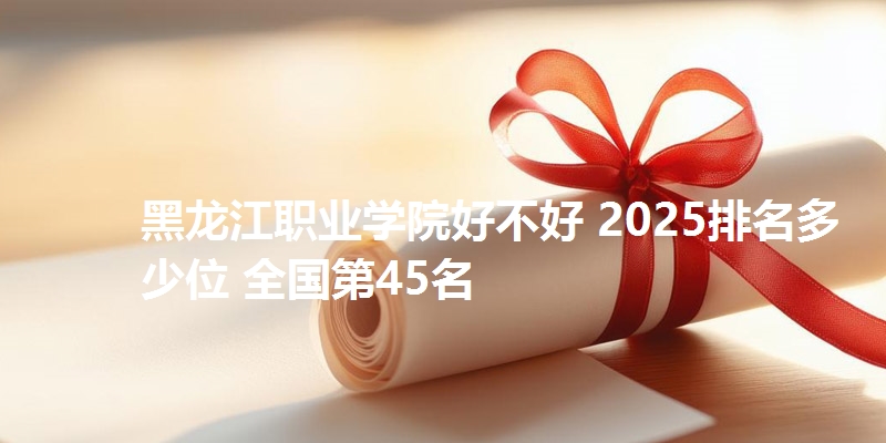 黑龙江职业学院好不好 2025排名多少位 全国第45名