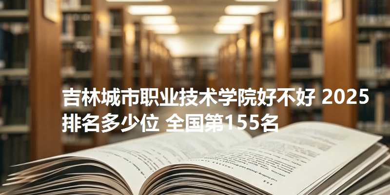 吉林城市职业技术学院好不好 2025排名多少位 全国第155名