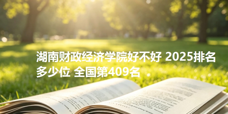 湖南财政经济学院好不好 2025排名多少位 全国第409名