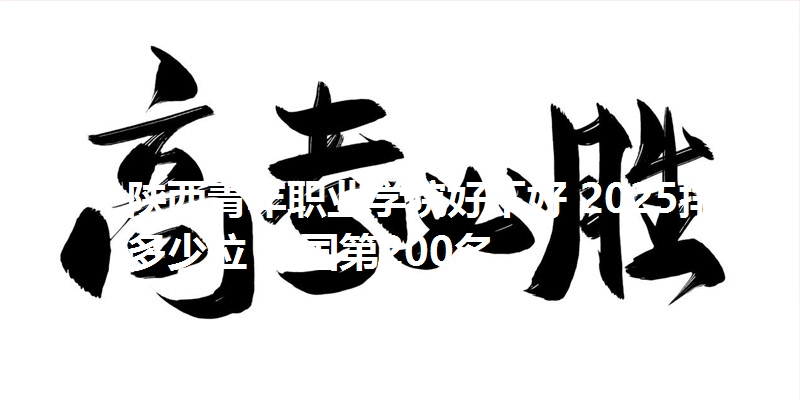 陕西青年职业学院好不好 2025排名多少位 全国第200名