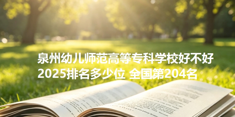 泉州幼儿师范高等专科学校好不好 2025排名多少位 全国第204名