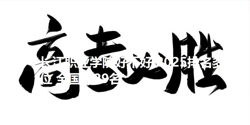 长江职业学院好不好 2025排名多少位 全国第29名