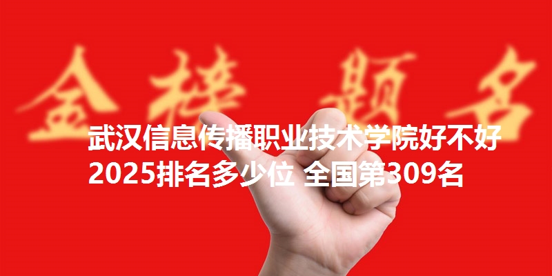 武汉信息传播职业技术学院好不好 2025排名多少位 全国第309名