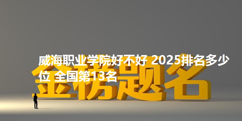 威海职业学院好不好 2025排名多少位 全国第13名