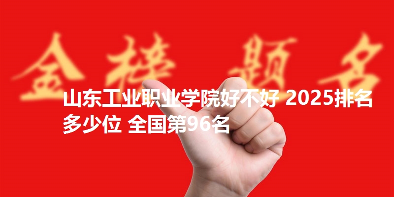 山东工业职业学院好不好 2025排名多少位 全国第96名