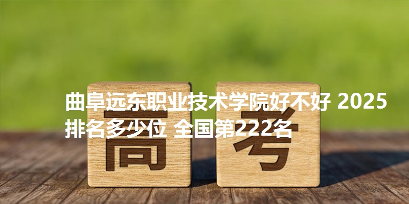 曲阜远东职业技术学院好不好 2025排名多少位 全国第222名