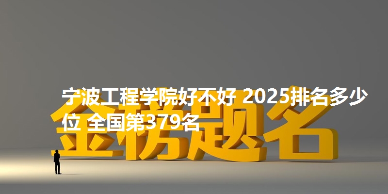 宁波工程学院好不好 2025排名多少位 全国第379名