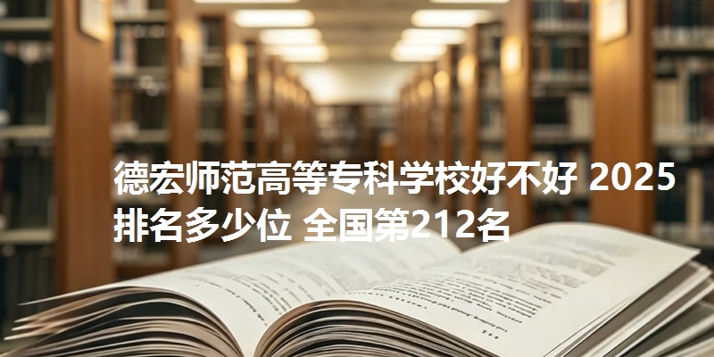 德宏师范高等专科学校好不好 2025排名多少位 全国第212名
