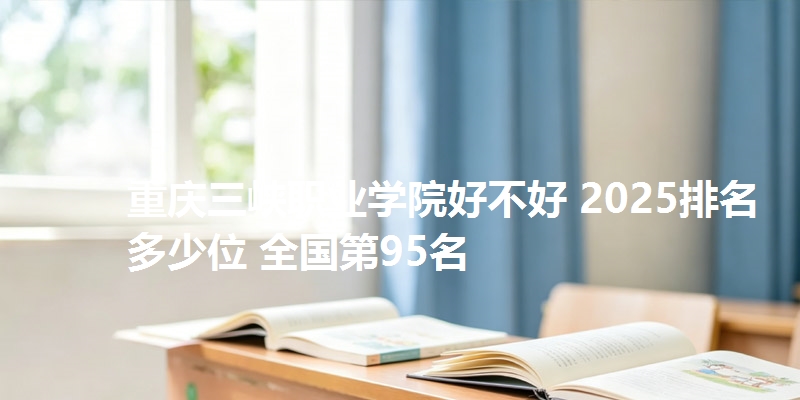 重庆三峡职业学院好不好 2025排名多少位 全国第95名
