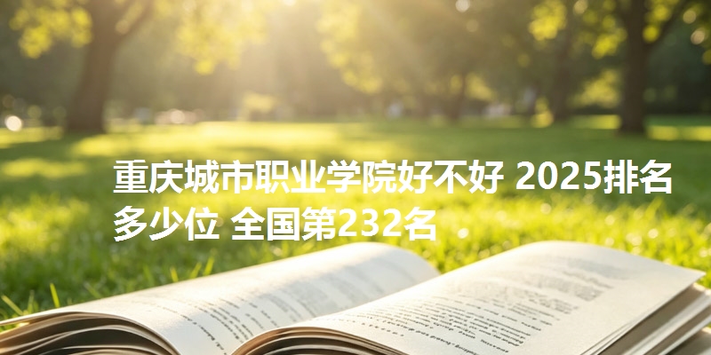 重庆城市职业学院好不好 2025排名多少位 全国第232名