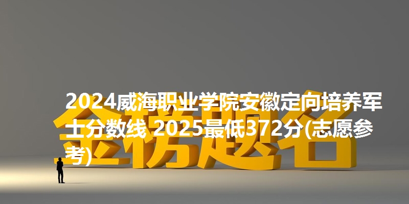 2024威海职业学院安徽定向培养军士分数线 2025最低372分(志愿参考)