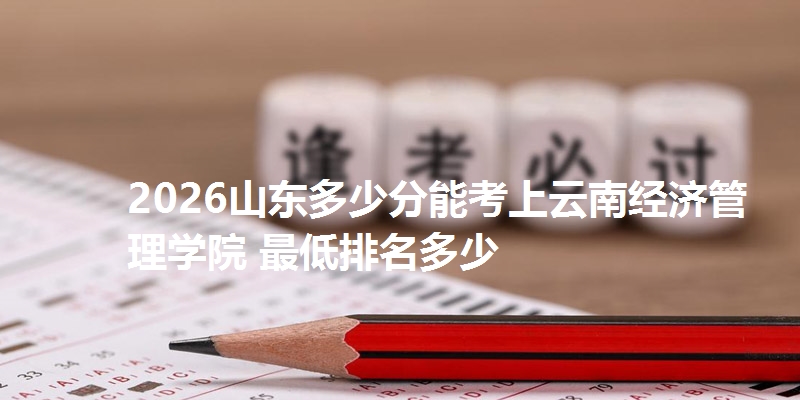 2026山东多少分能考上云南经济管理学院 最低排名多少