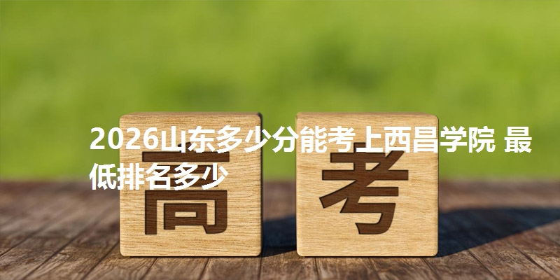 2026山东多少分能考上西昌学院 最低排名多少