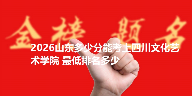 2026山东多少分能考上四川文化艺术学院 最低排名多少