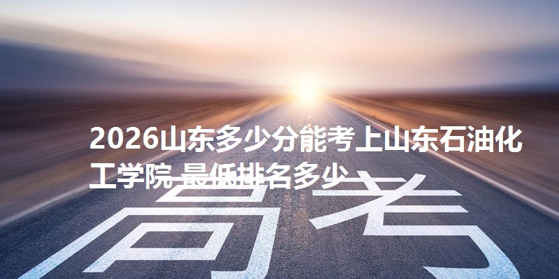 2026山东多少分能考上山东石油化工学院 最低排名多少