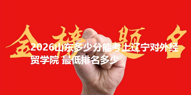 2026山东多少分能考上辽宁对外经贸学院 最低排名多少