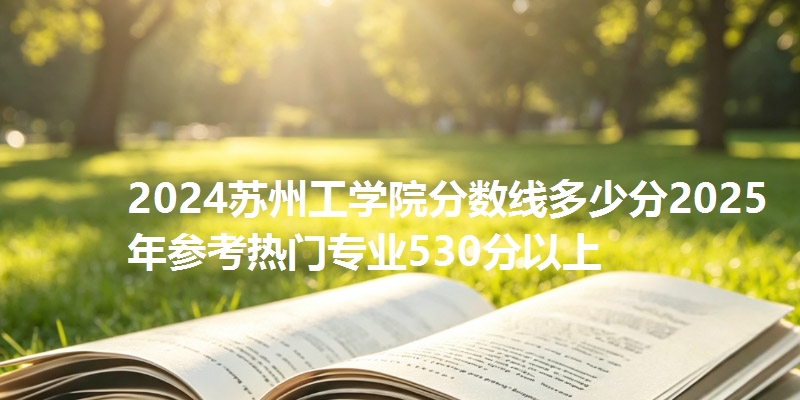 2024苏州工学院分数线多少分2025年参考热门专业530分以上