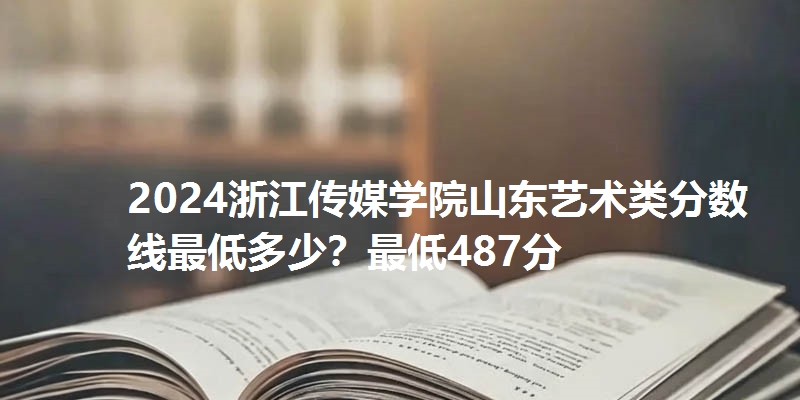2024浙江传媒学院山东艺术类分数线最低多少？最低487分