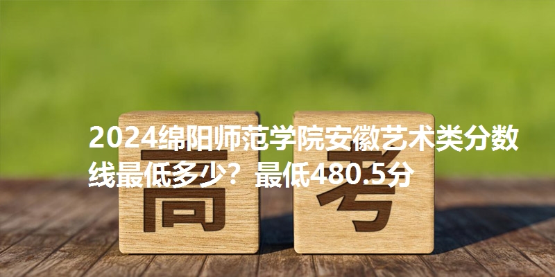 2024绵阳师范学院安徽艺术类分数线最低多少？最低480.5分
