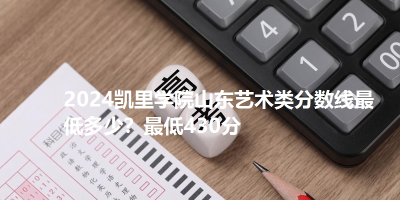 2024凯里学院山东艺术类分数线最低多少？最低430分