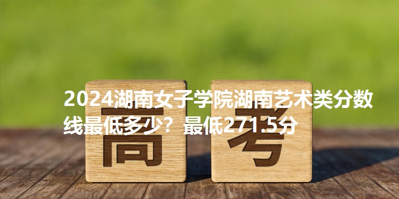 2024湖南女子学院湖南艺术类分数线最低多少？最低271.5分