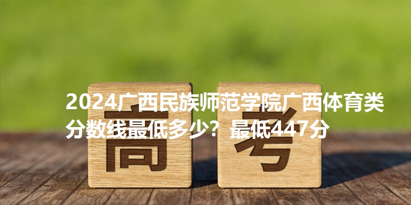 2024广西民族师范学院广西体育类分数线最低多少？最低447分