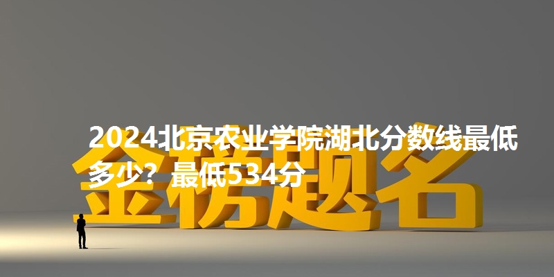 2024北京农业学院湖北分数线最低多少？最低534分