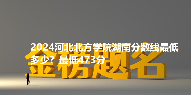 2024河北北方学院湖南分数线最低多少？最低473分