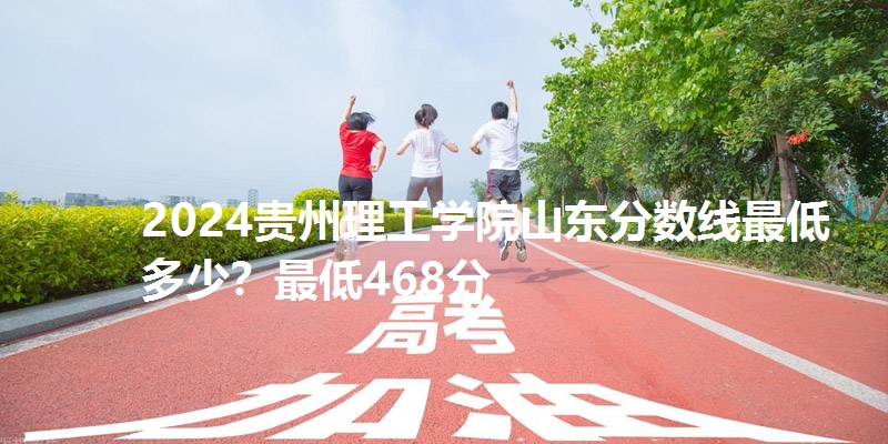 2024贵州理工学院山东分数线最低多少？最低468分
