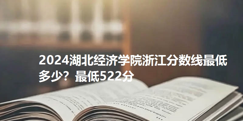 2024湖北经济学院浙江分数线最低多少？最低522分
