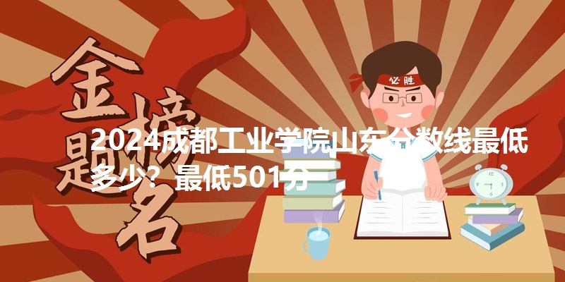 2024成都工业学院山东分数线最低多少？最低501分