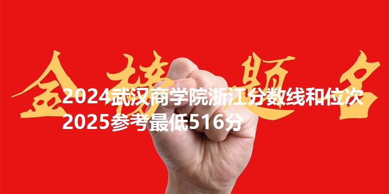 2024武汉商学院浙江分数线和位次 2025参考最低516分